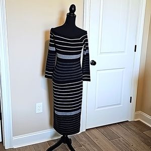 Buffalo Sweater Dress - Off-shoulder